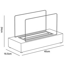 Cremona Bioethanol Eco Table Fireplace - White